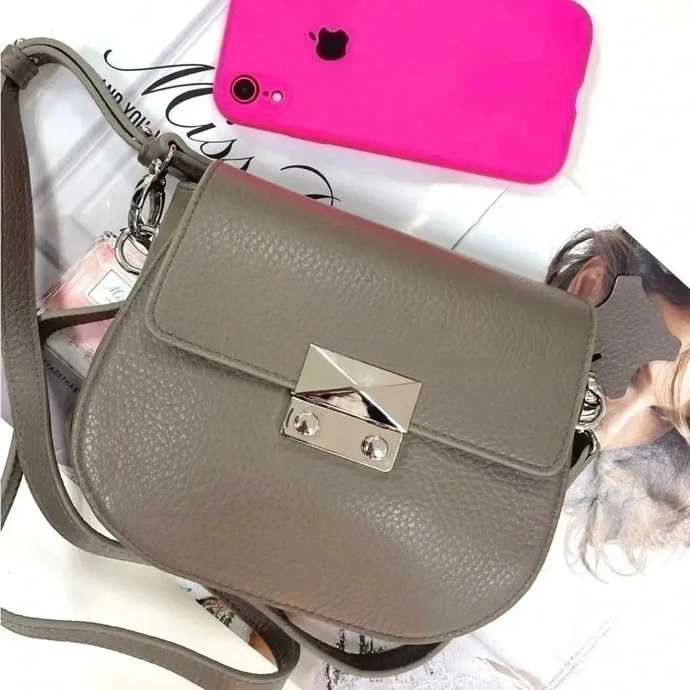NWT Italy 100% Premium Leather Handbag Limited Small Crossbody Purse